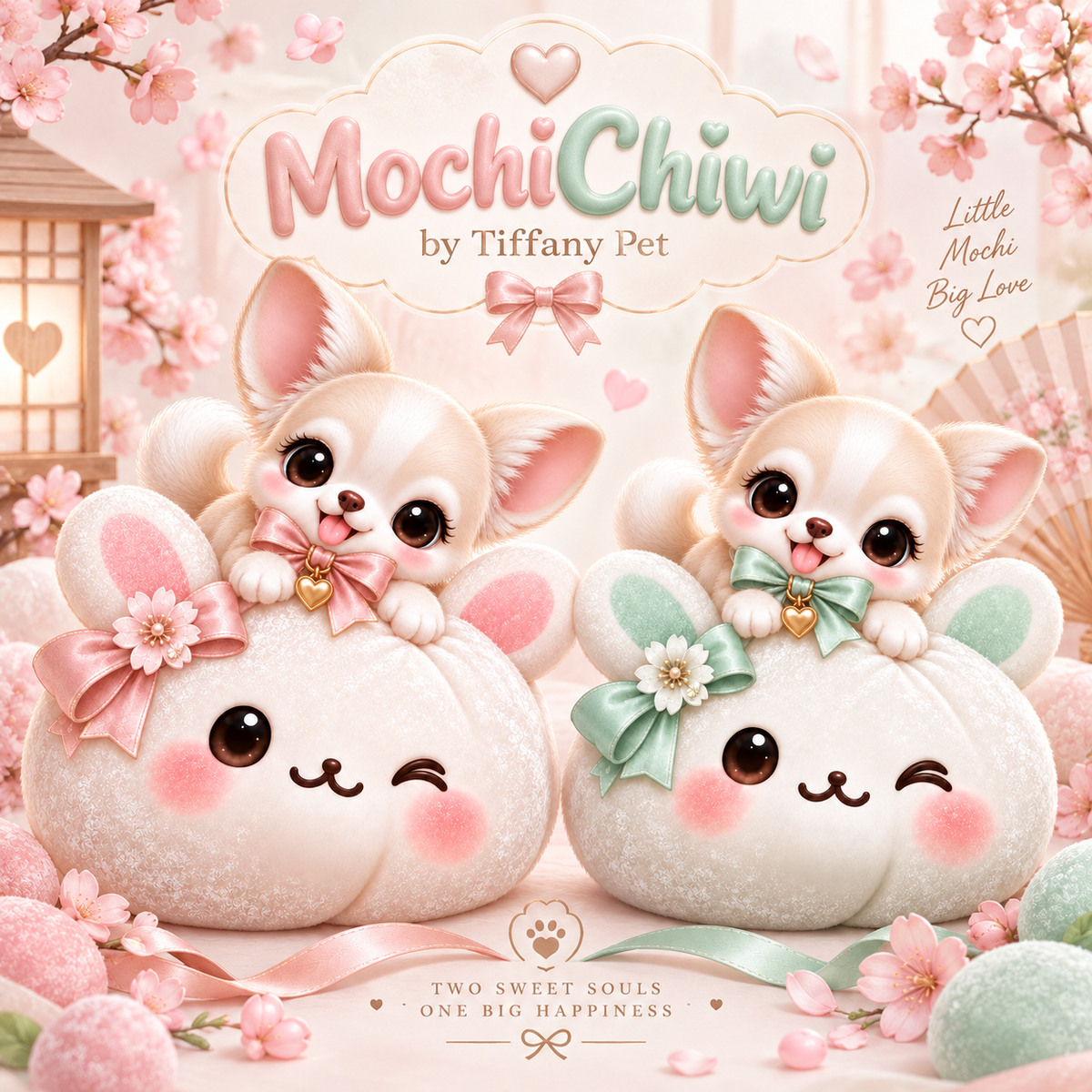 Magliettina MochiChiwi – Little Mochi, Big Love tg s