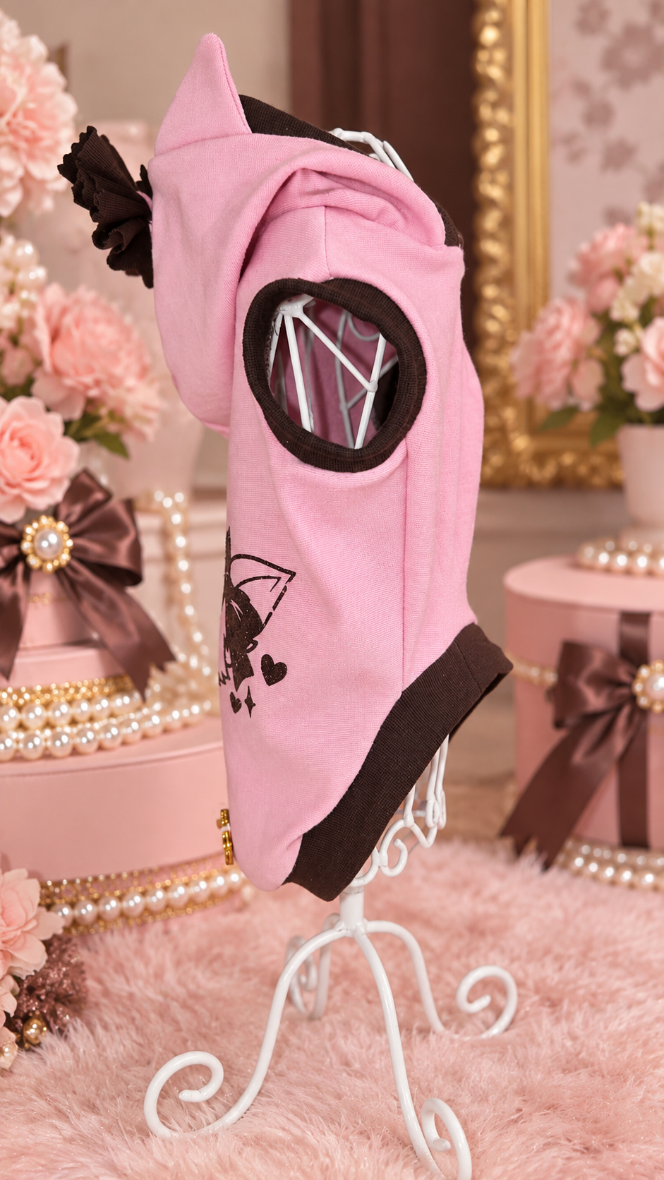Felpa Yume Kitsune – Pink & Chocolate 🦊🎀 tg s