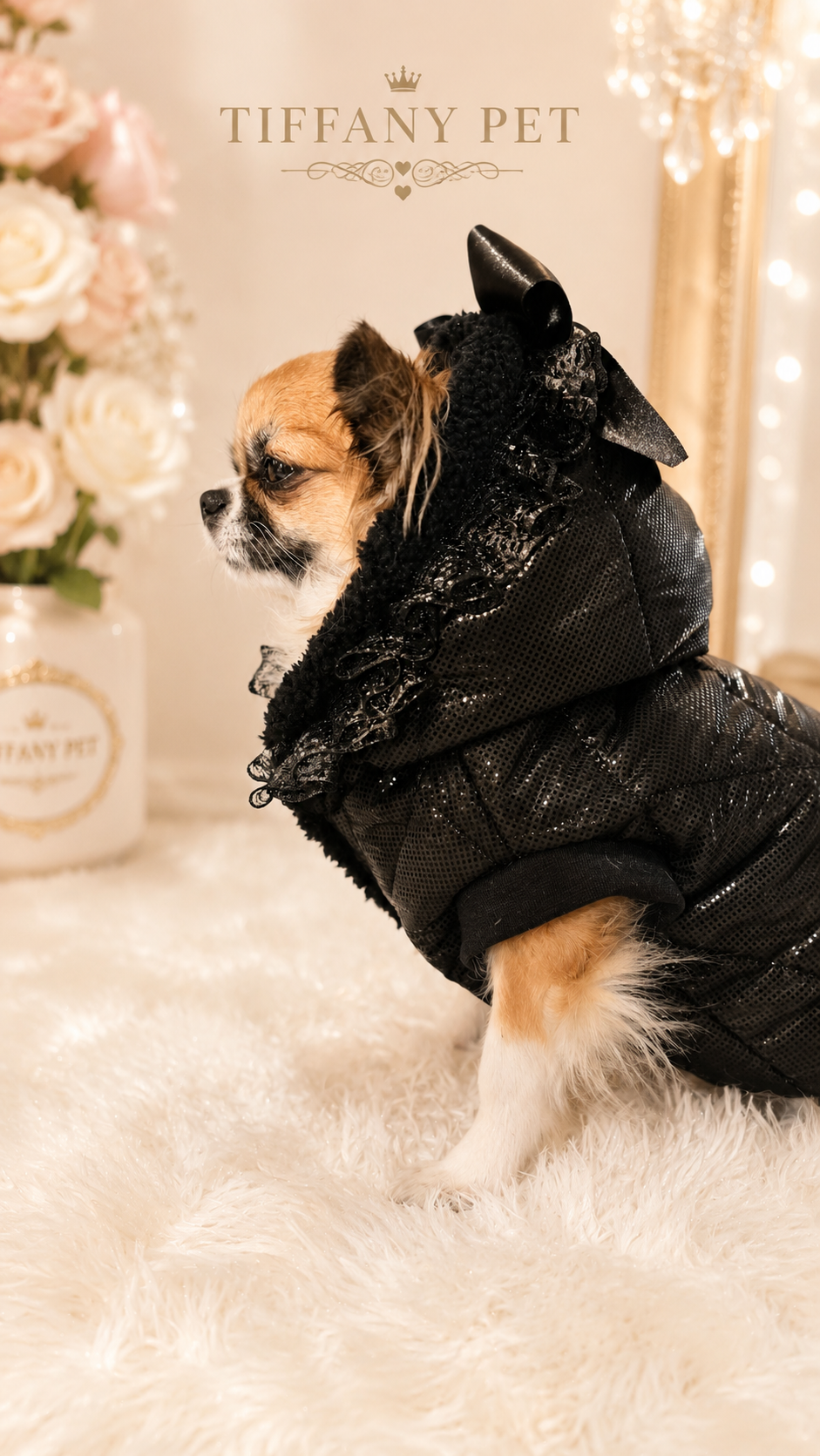 Piumino  per chihuahua Yoru – Eleganza in Nero th s /m