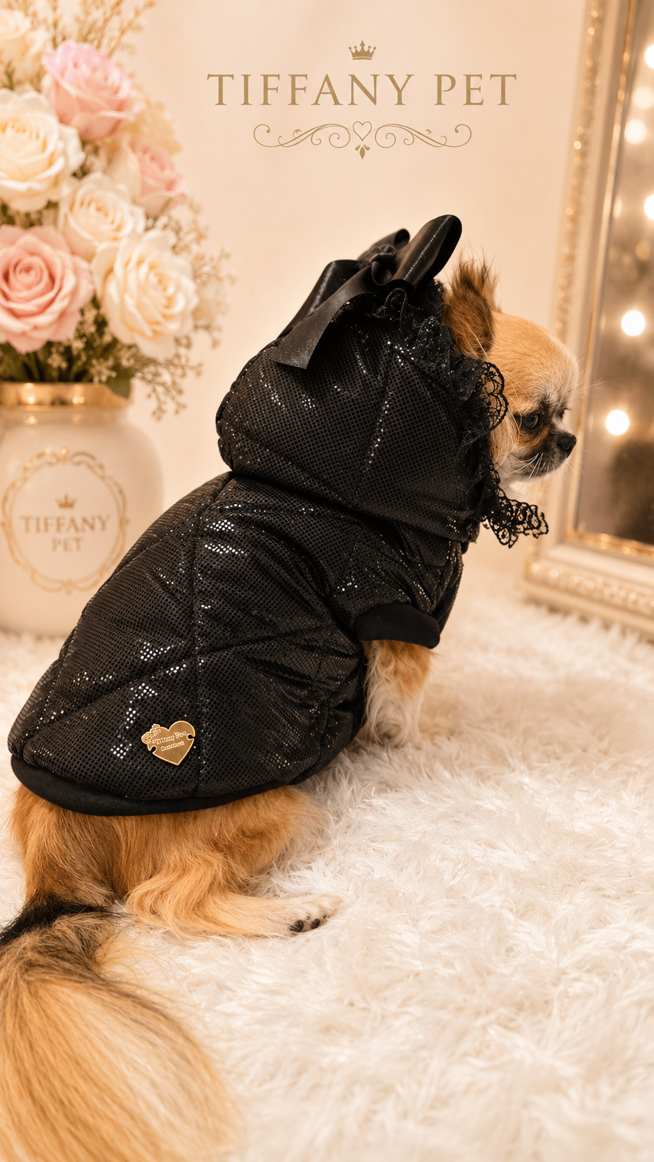 Piumino  per chihuahua Yoru – Eleganza in Nero th s /m