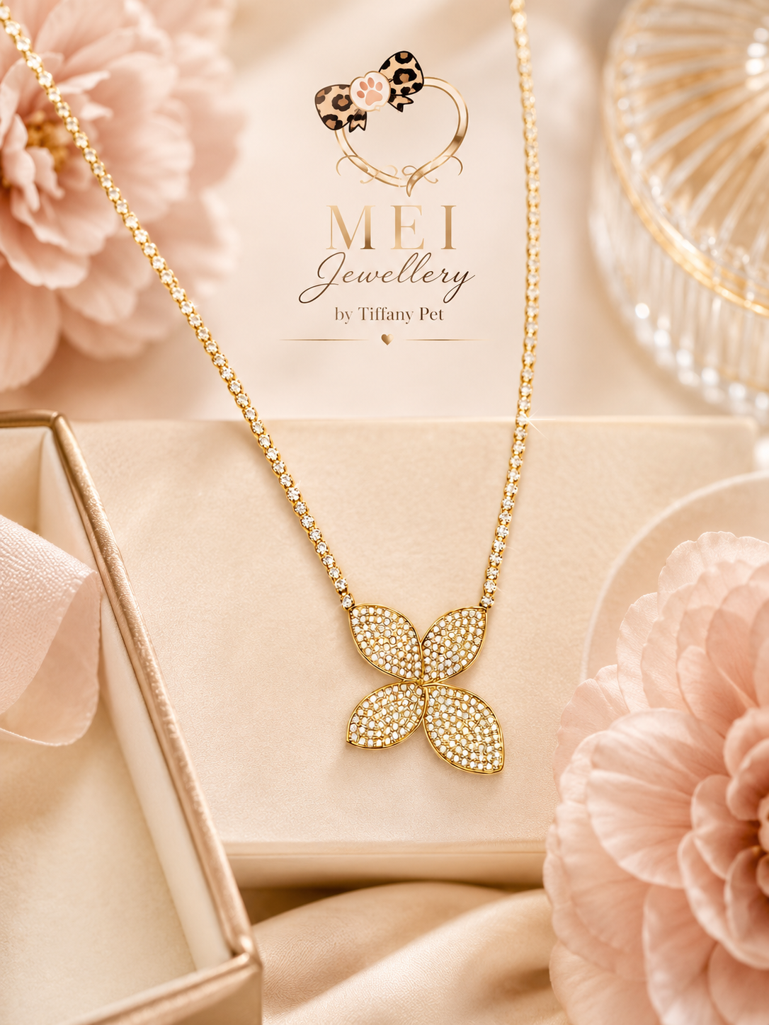 Collana Camélia gold
